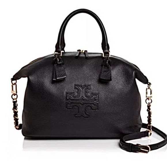 💥🔥 Tory Burch $498 Harper Slouchy Leather Satchel Bag Adjustable Shoulder Strap - Picture 1 of 16